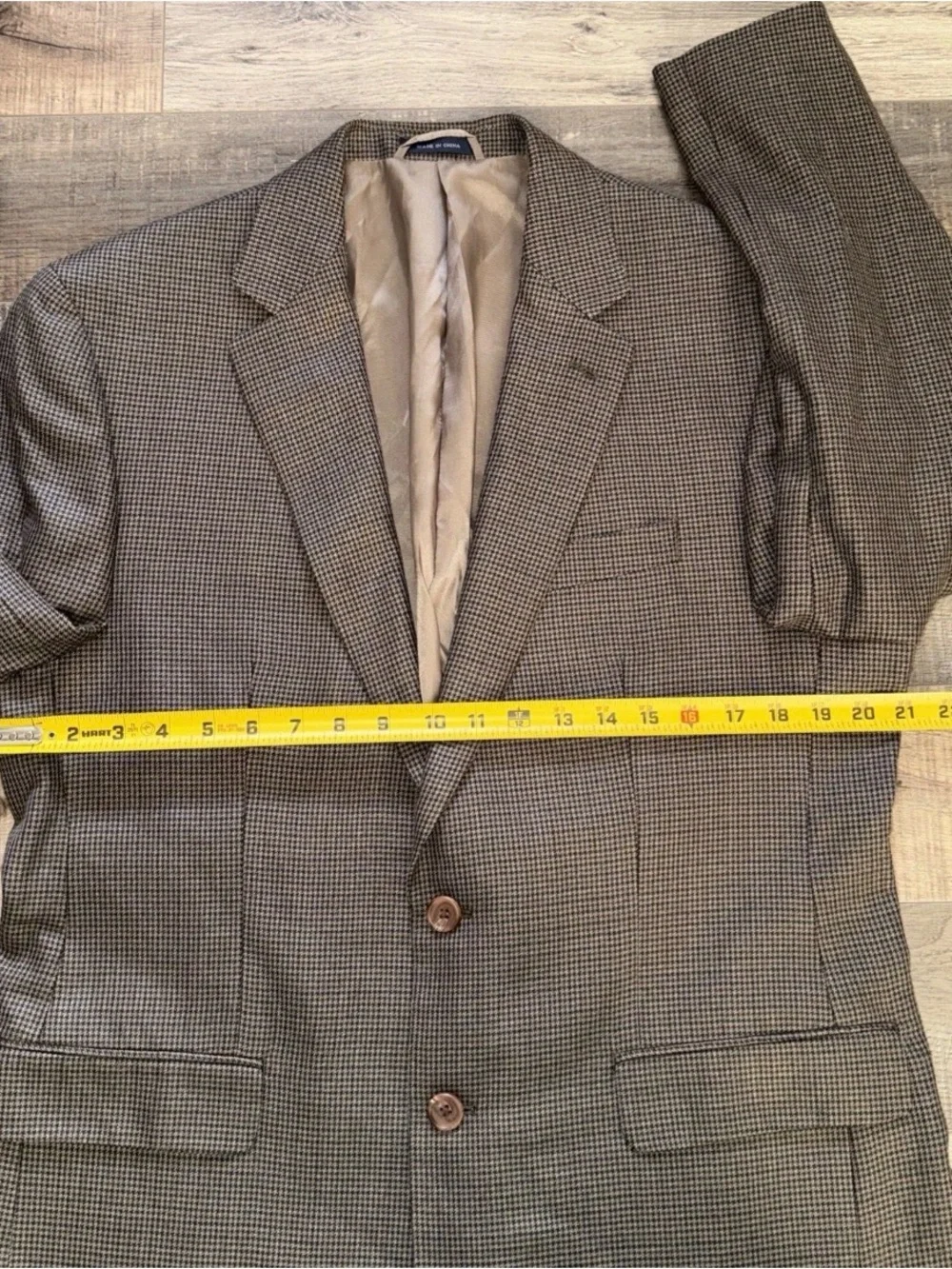 Men's Classic Houndstooth Blazer - Brown two button Ralph lauren 41R